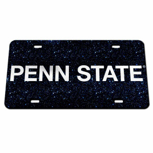 license plate navy glitter acrylic with Penn State